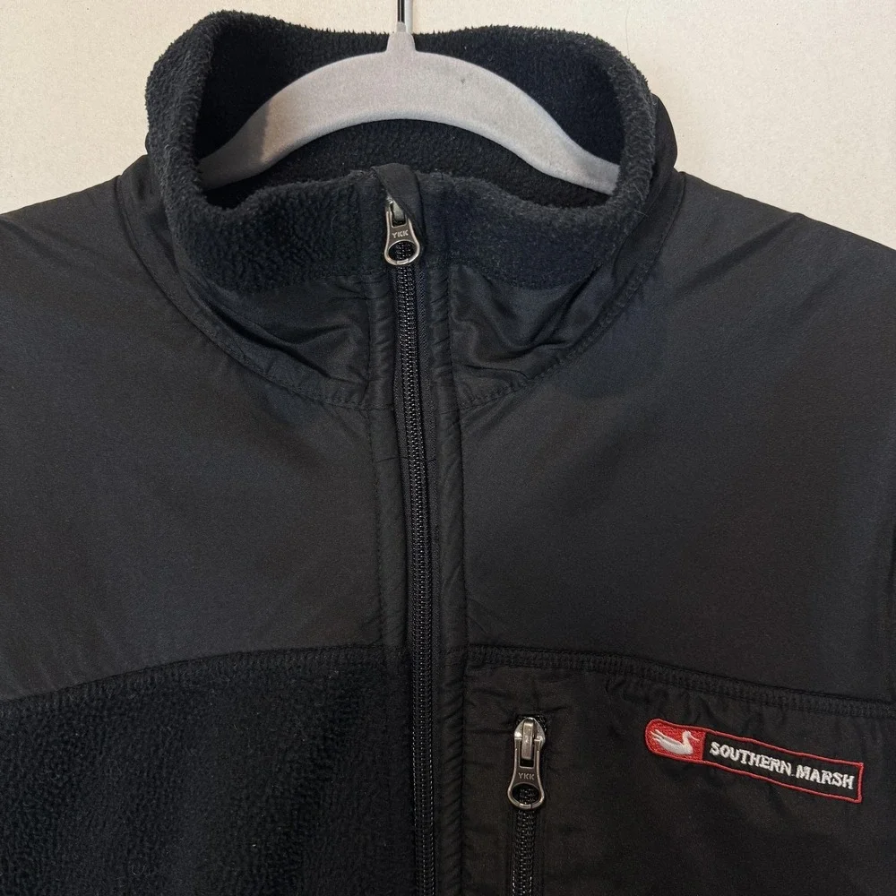 Southern Marsh Jacket Mens Small‎ Black FieldTec Fleece Full Zip Pockets Outdoor